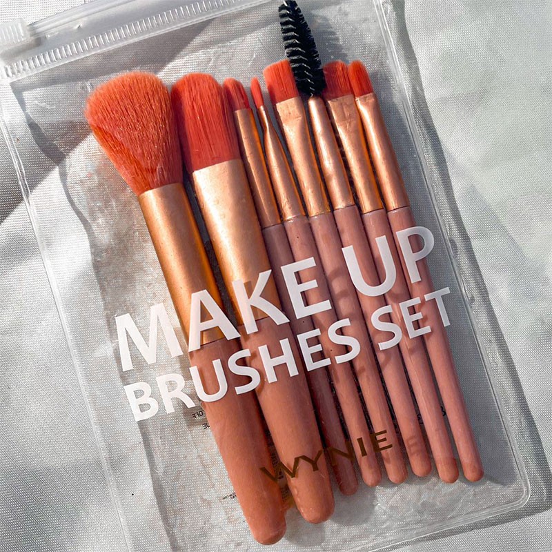 Make-Up Brush Set 8 Pennelli da Viaggio - Wynie Cosmetics Italia